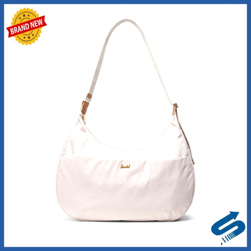 Recycled Polyester Shoulder Bag with Zippered Pockets and Adjustable Strap